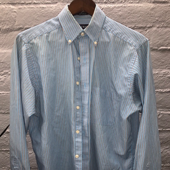 Chaps Blue striped button down - Picture 2 of 2
